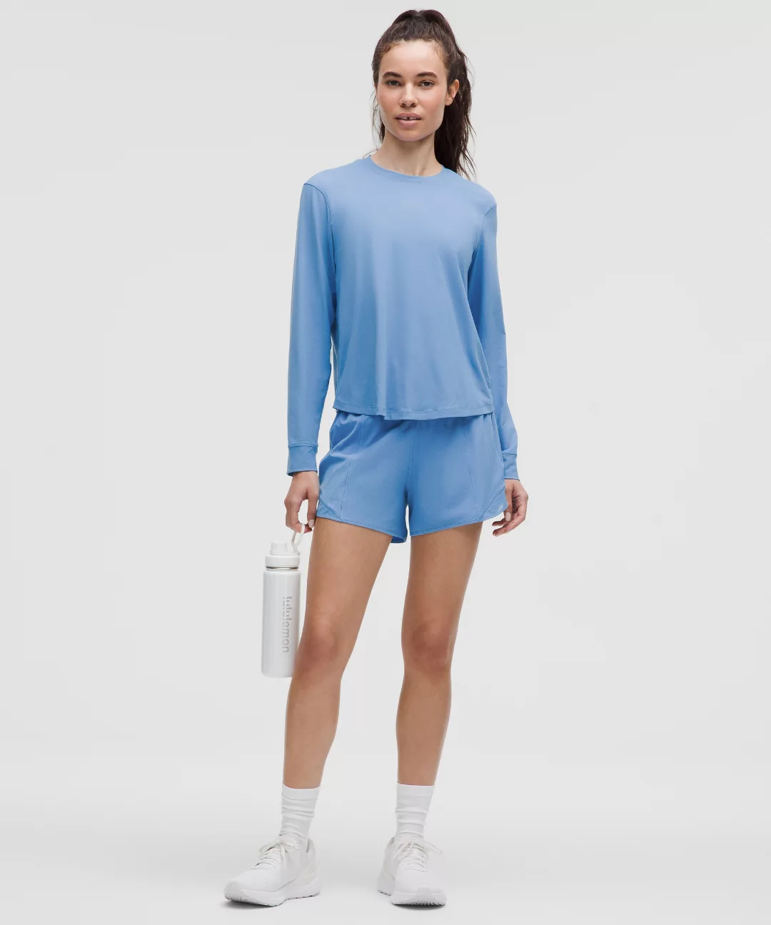 Pace Crush Cross-Back UV-Protective Graphic Long-Sleeve Shirt