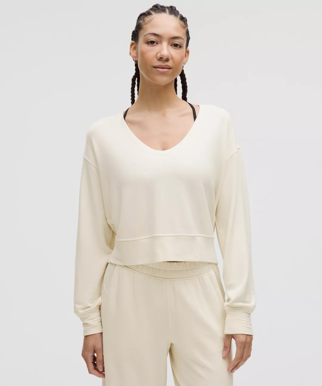 BeCalm Scoop-Neck Pullover