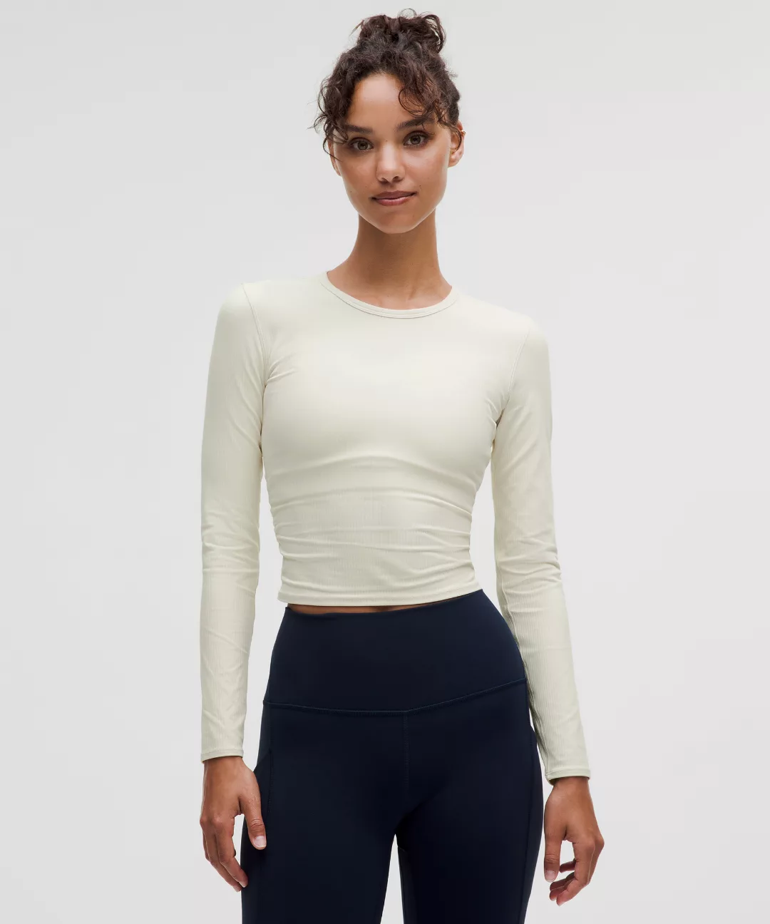All It Takes Back-Twist Ribbed Long-Sleeve Shirt
