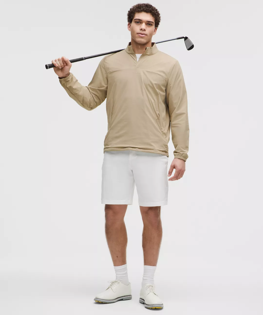 Windproof Golf Pullover Quarter-Zip Jacket