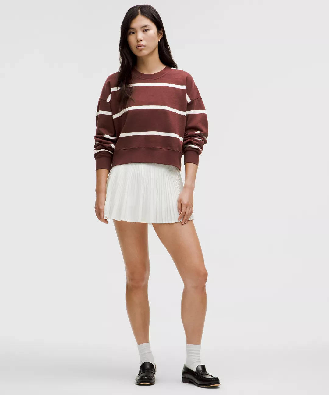 Perfectly Oversized Cropped Crew *Stripe