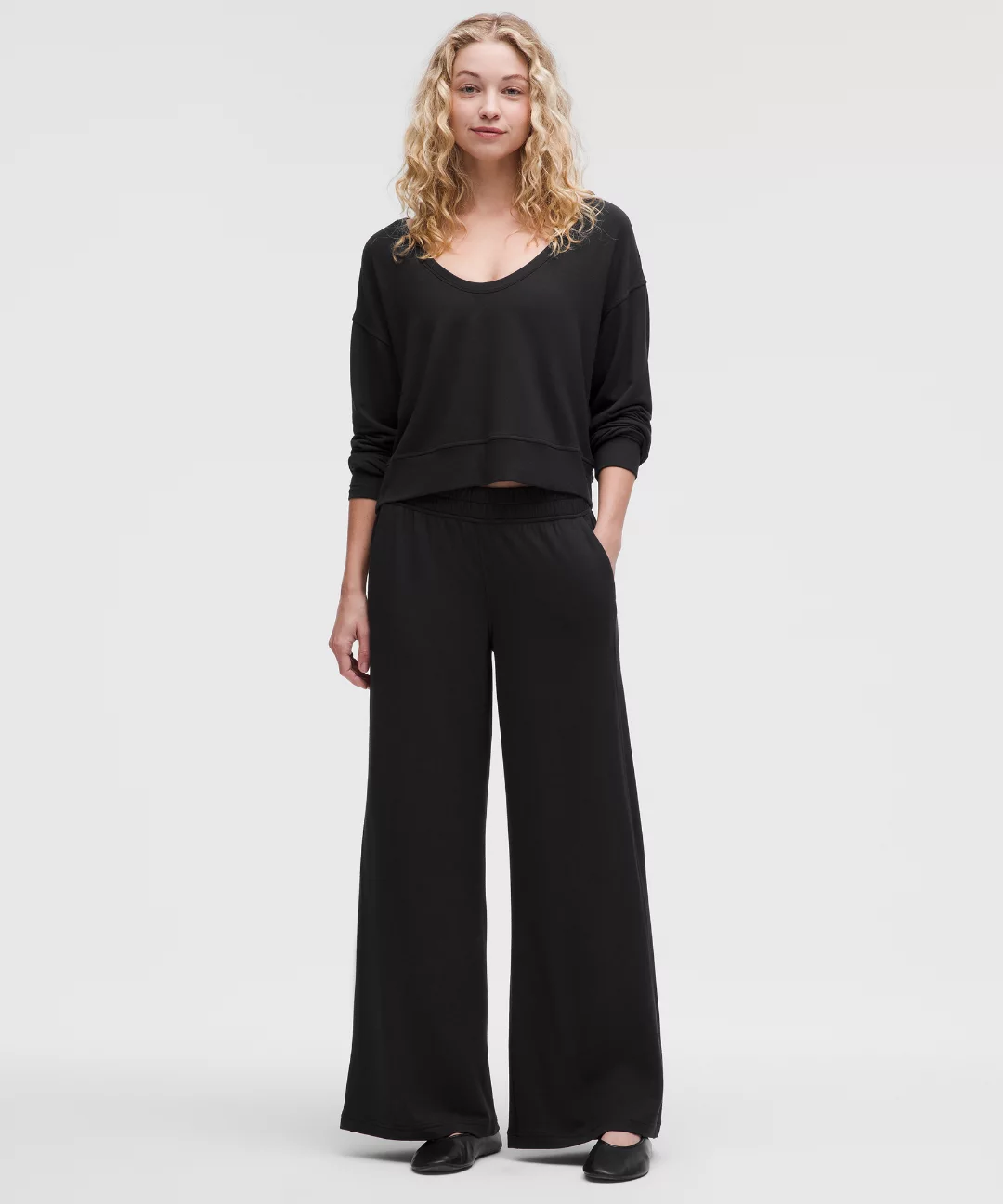 BeCalm Scoop-Neck Pullover