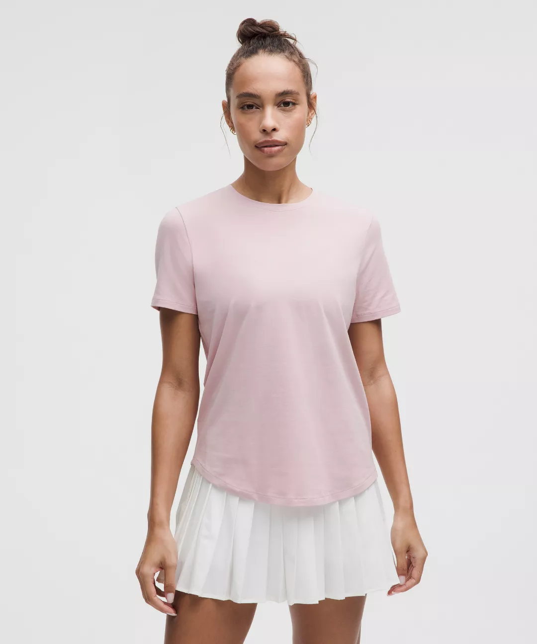 Love Curved-Hem Crewneck T-Shirt