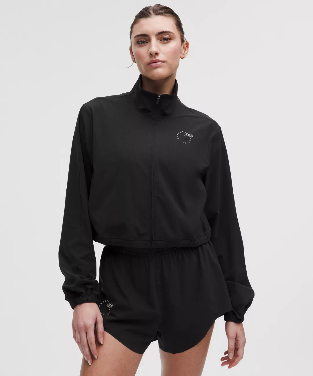 Mile Maker Run Crew Graphic Cinch-Hem Jacket