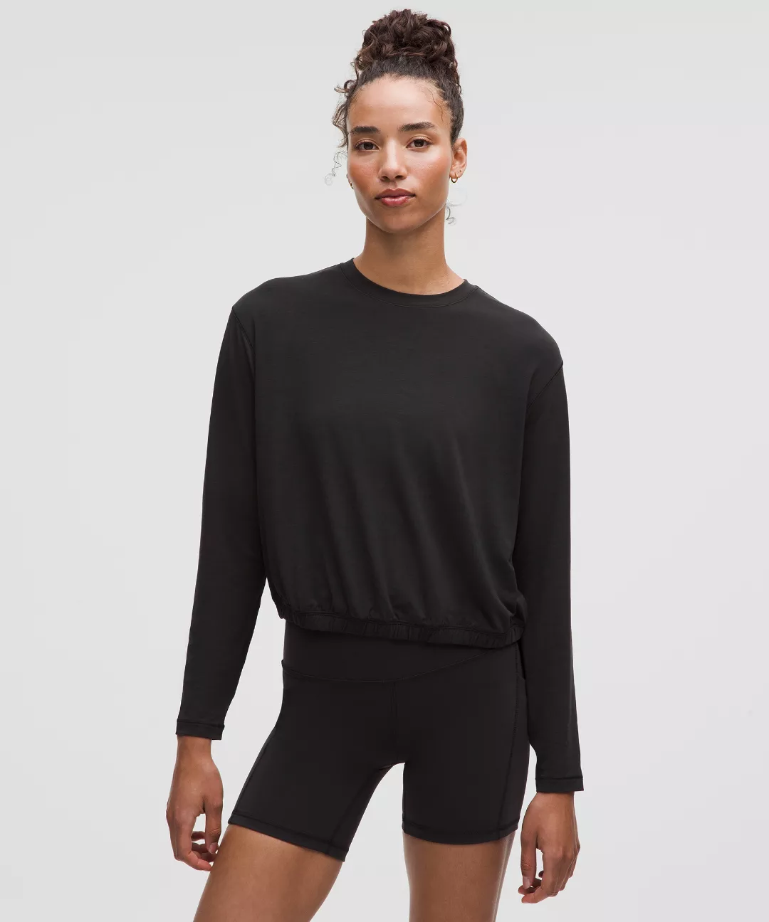 Jersey Training Elastic-Hem Long-Sleeve Shirt