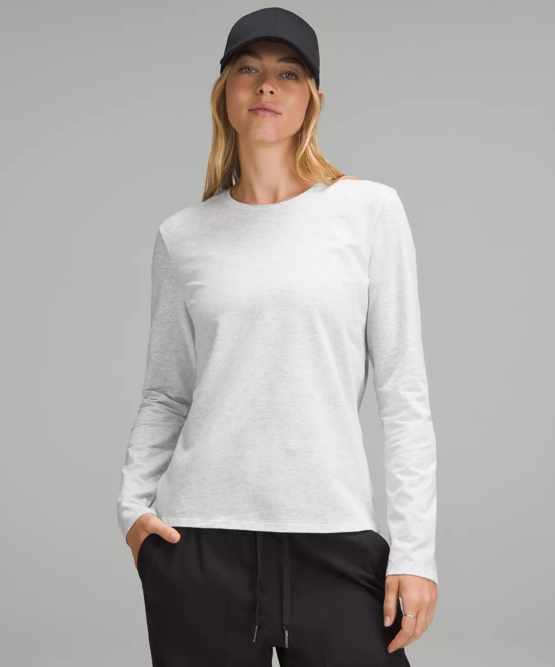 Organic Cotton Crewneck Long-Sleeve Shirt