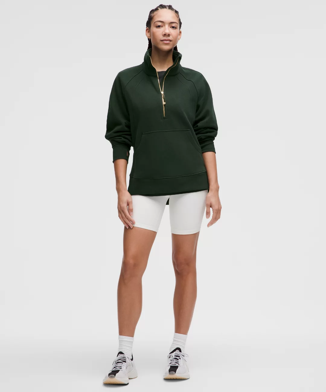 Scuba Oversized Funnel-Neck Half Zip *Long