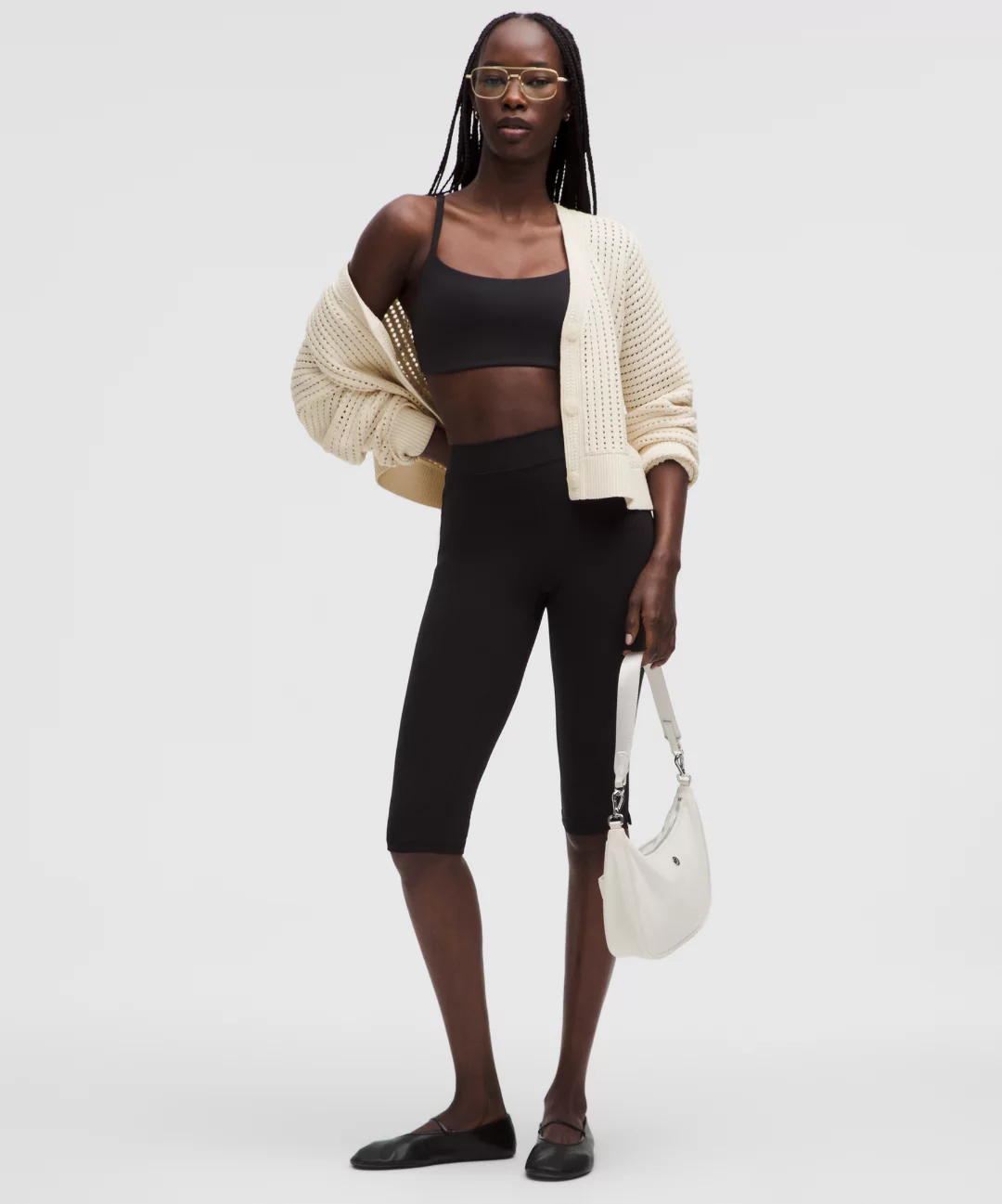 Cotton Crochet Mesh Relaxed-Fit Cardigan