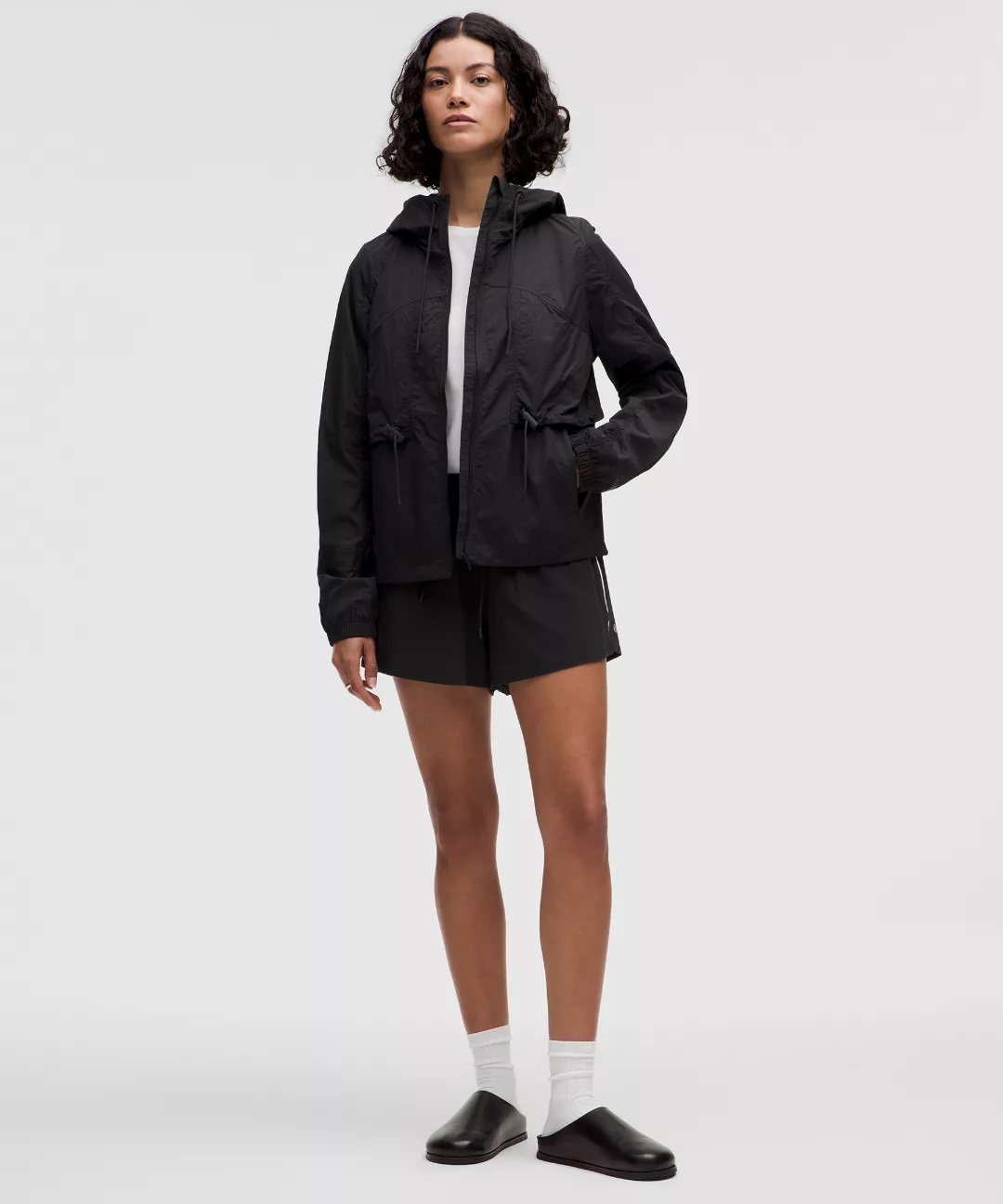 Drawstring Water-Resistant Hooded Jacket