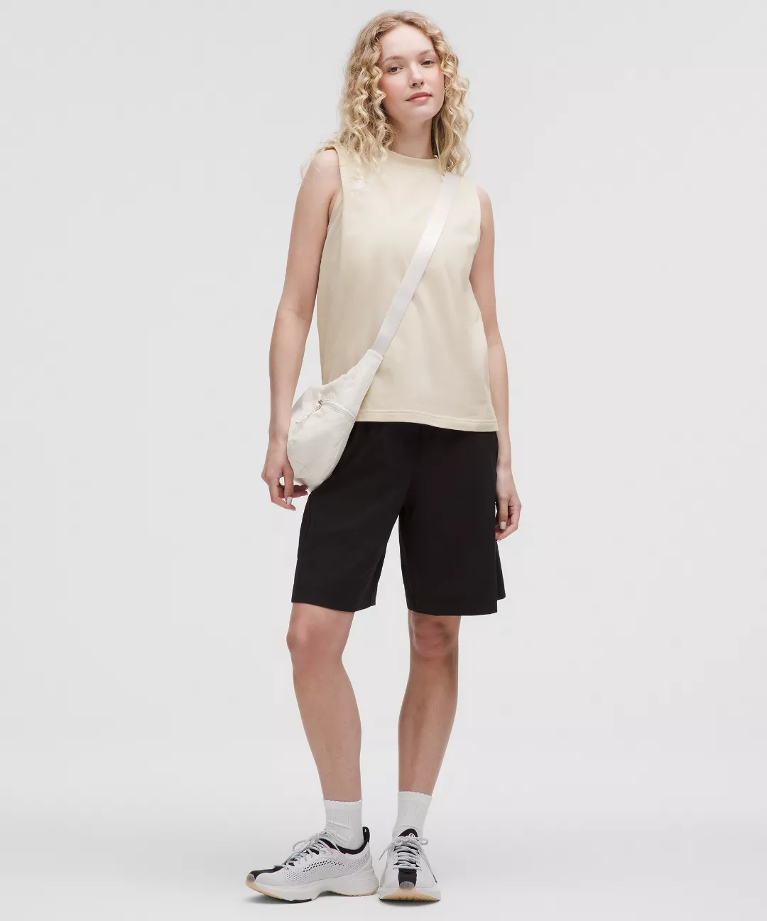 Cotton Jersey Stitch-Detail Tank Top
