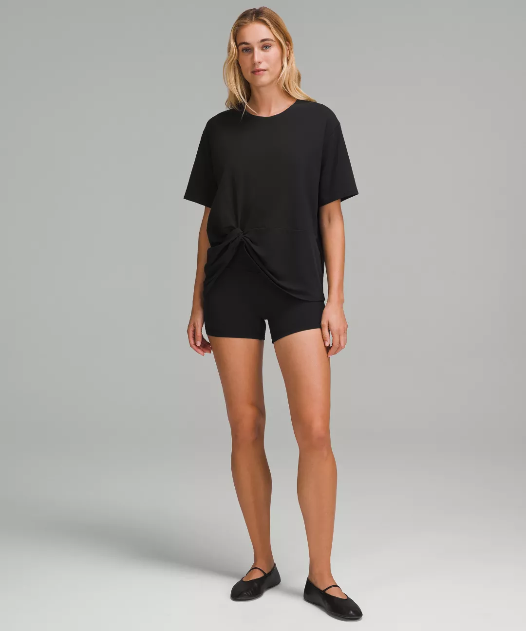 Twist-Front Oversized T-Shirt