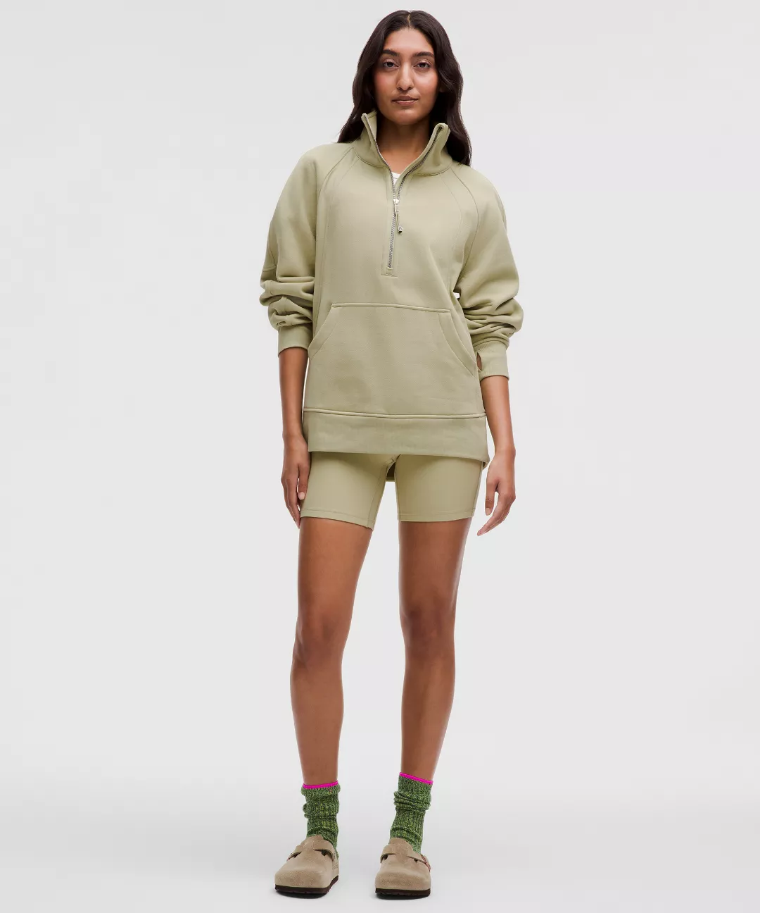 Scuba Oversized Funnel-Neck Half Zip *Long