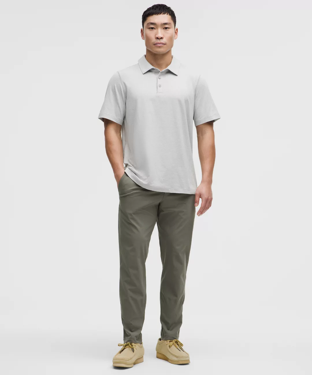 Soft Jersey Short-Sleeve Polo Shirt