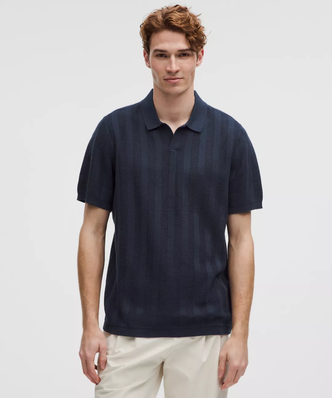 Cotton-Blend Short-Sleeve Polo