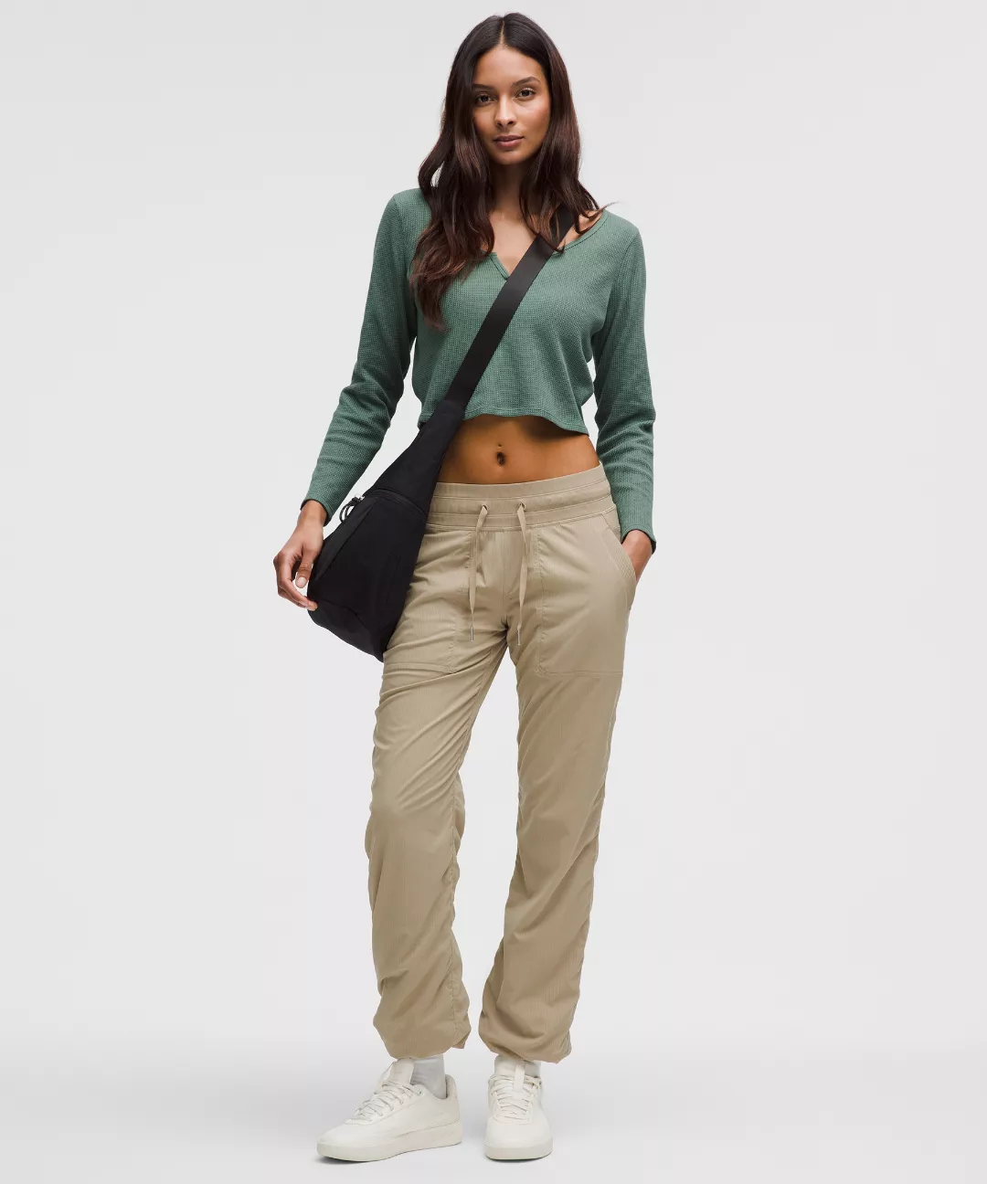 Cotton-Blend Henley Long-Sleeve Shirt