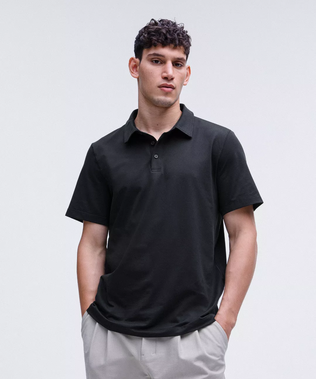 Soft Jersey Short-Sleeve Polo Shirt