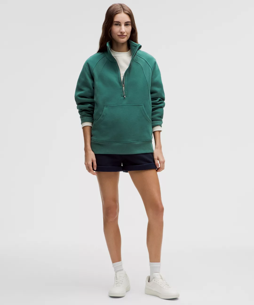 Scuba Oversized Funnel-Neck Half Zip *Long