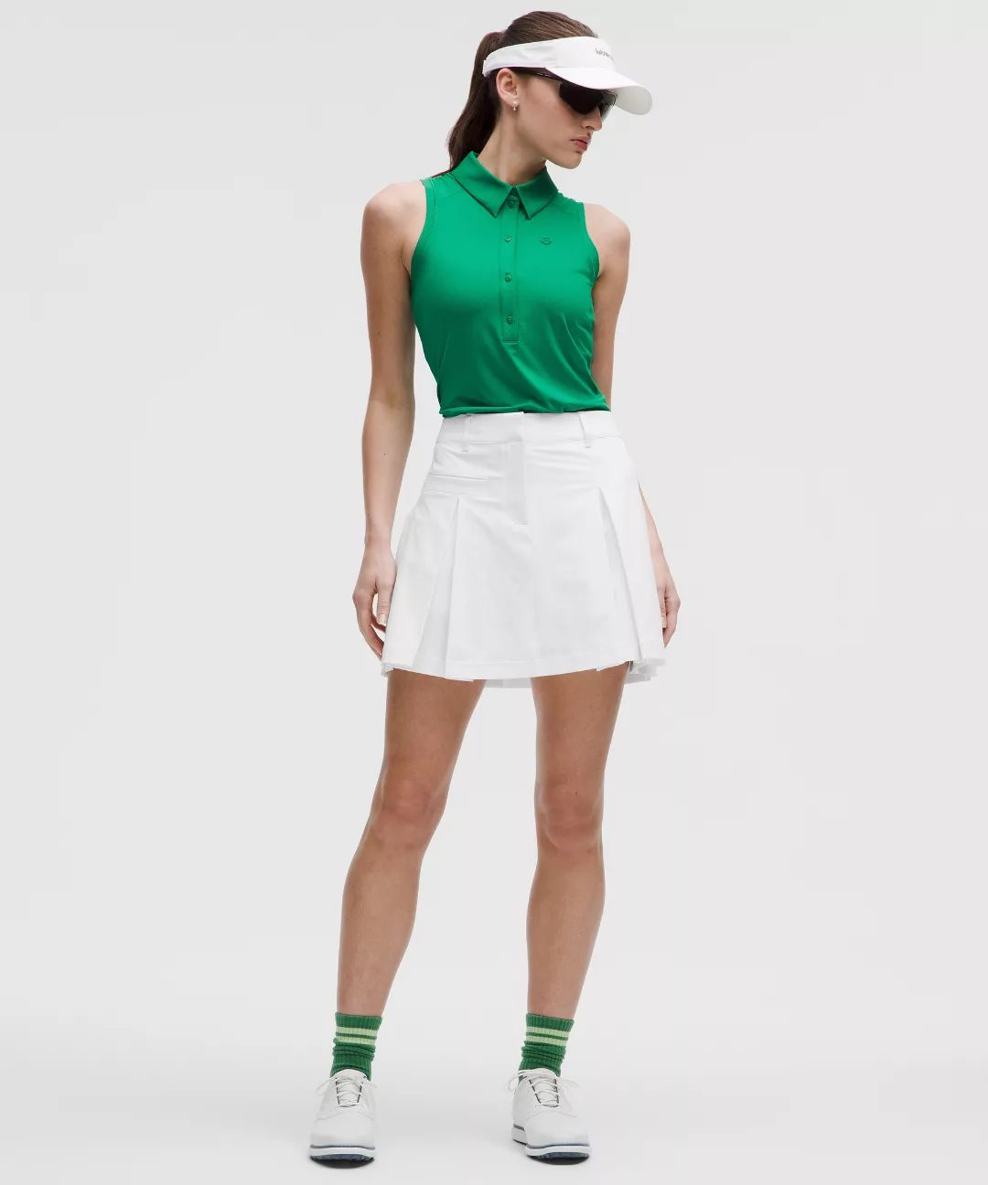 Box-Pleat High-Rise Golf Skirt