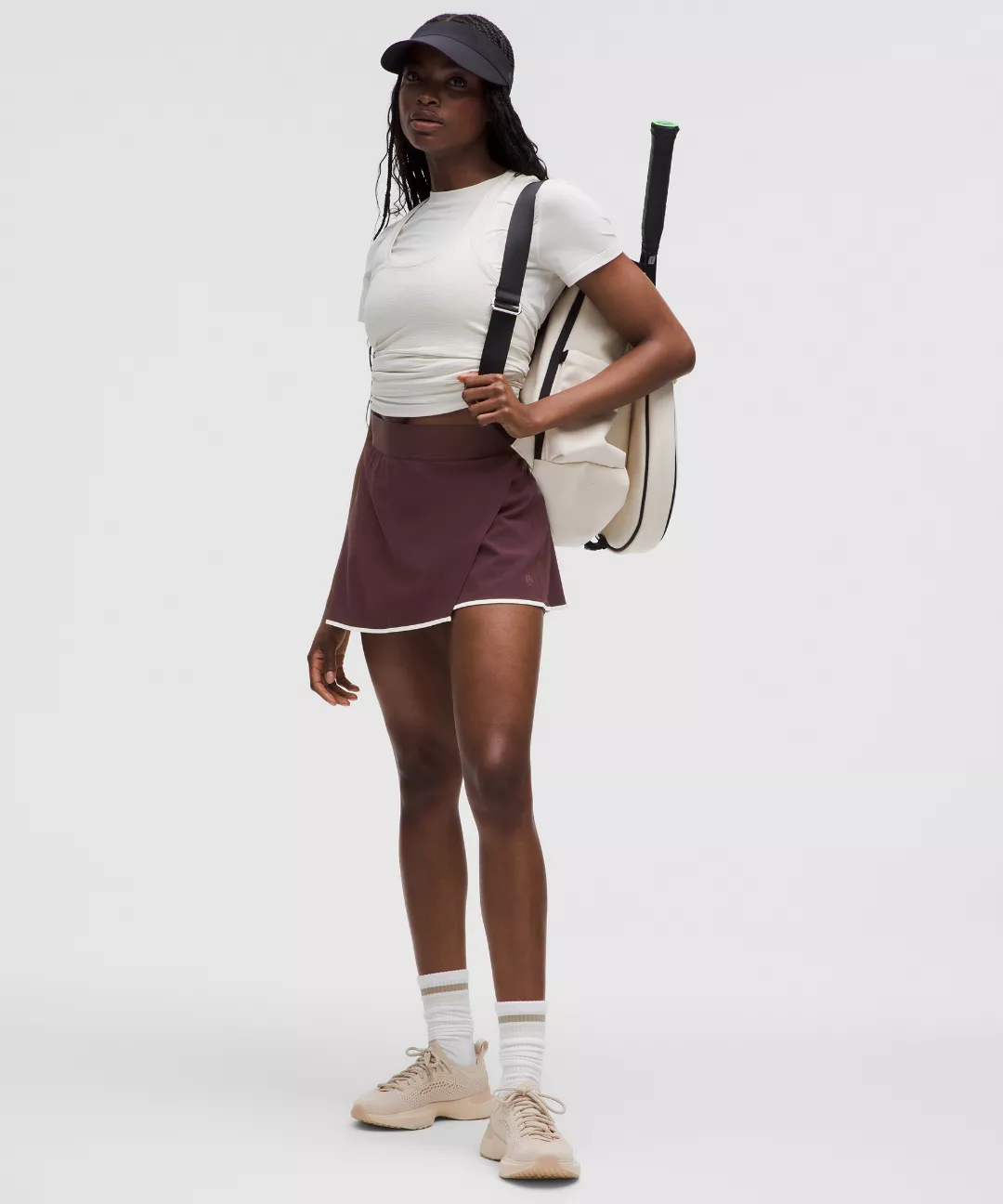 Lightweight Wrap-Front Tennis Skirt