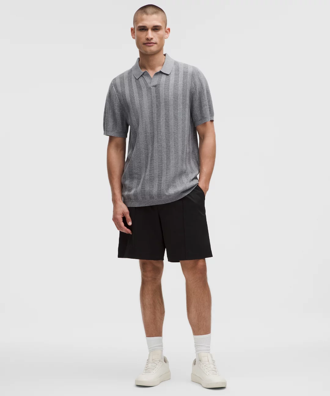 Cotton-Blend Short-Sleeve Polo