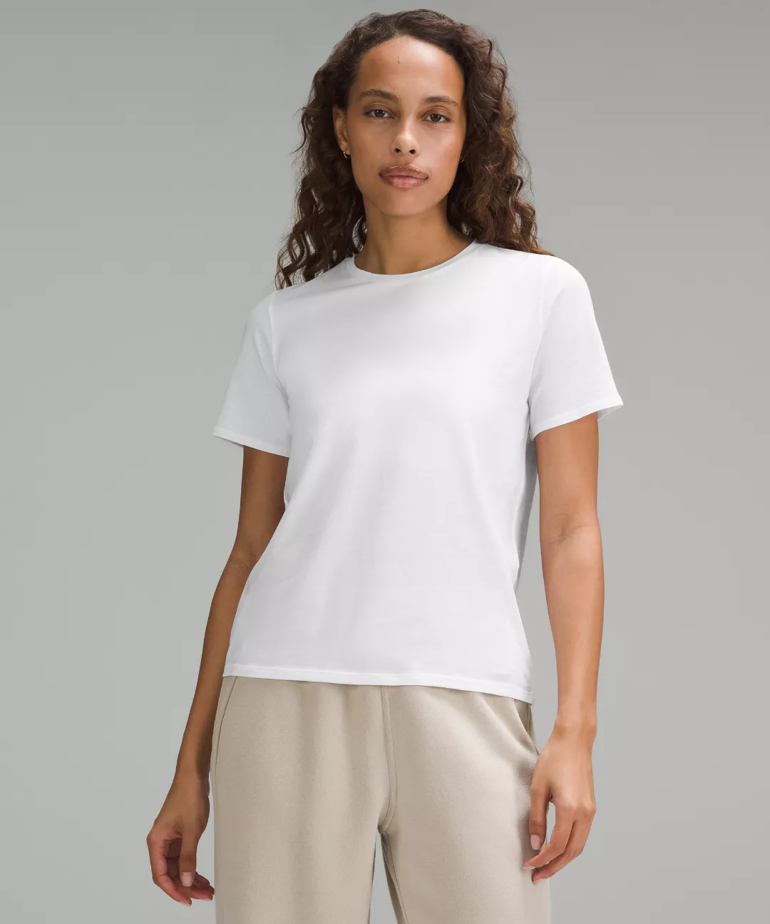 Organic Cotton Straight-Hem Crewneck T-Shirt