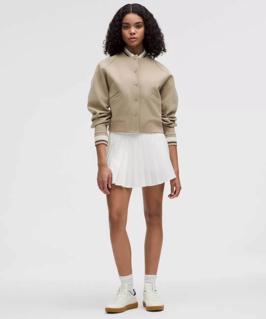 Snap-Front Collegiate Jacket