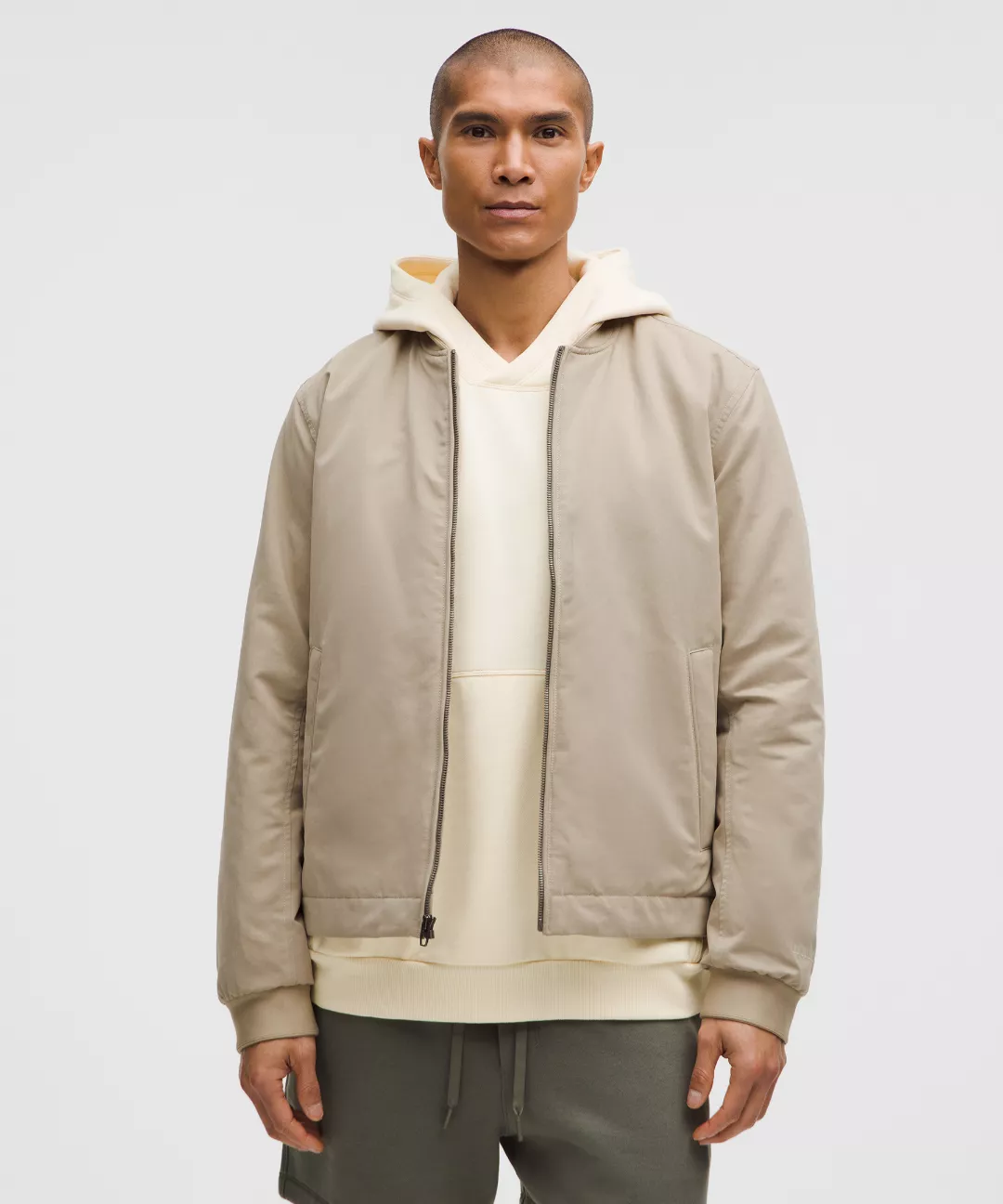 Insulated Cotton-Blend Bomber Jacket