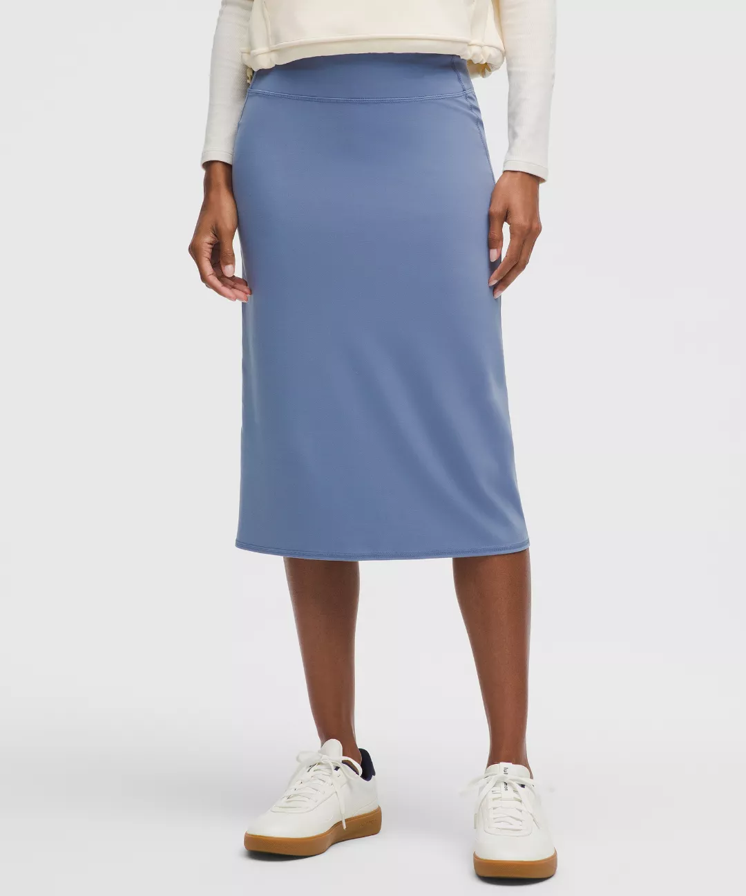 Nulu Slim-Fit High-Rise Midi Skirt