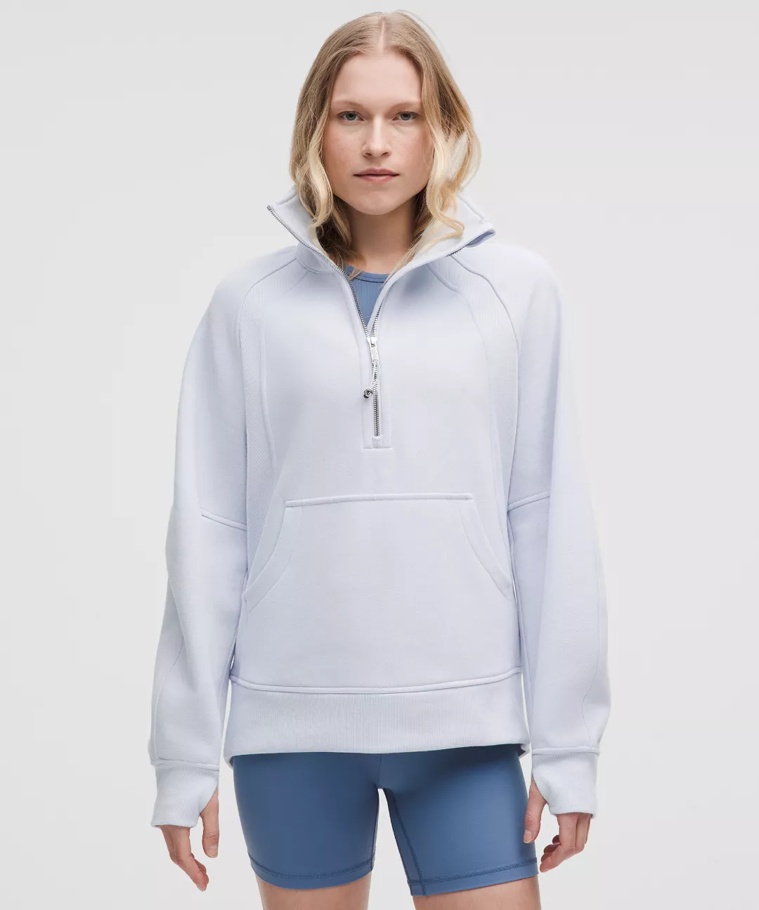 Scuba Oversized Funnel-Neck Half Zip *Long