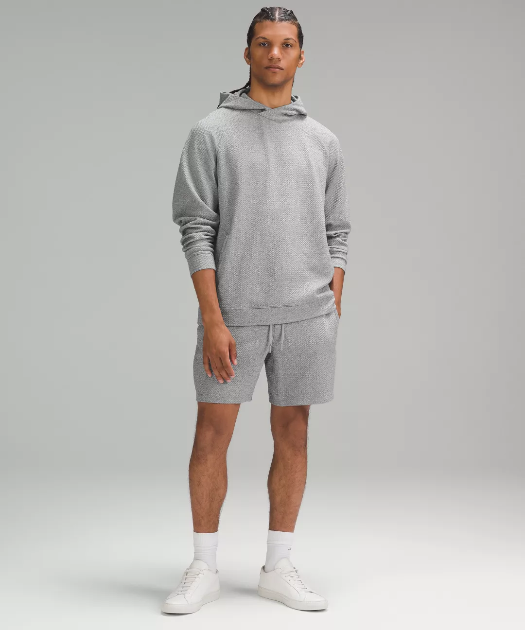 Textured Double-Knit Cotton Hoodie