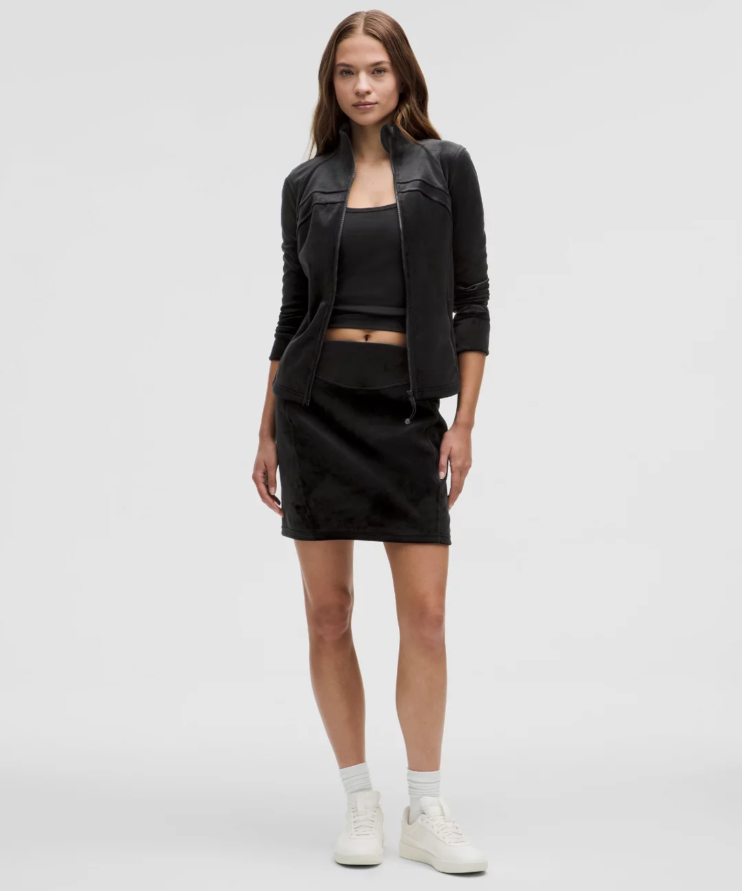 Scuba High-Rise Mini Skirt *Velvet