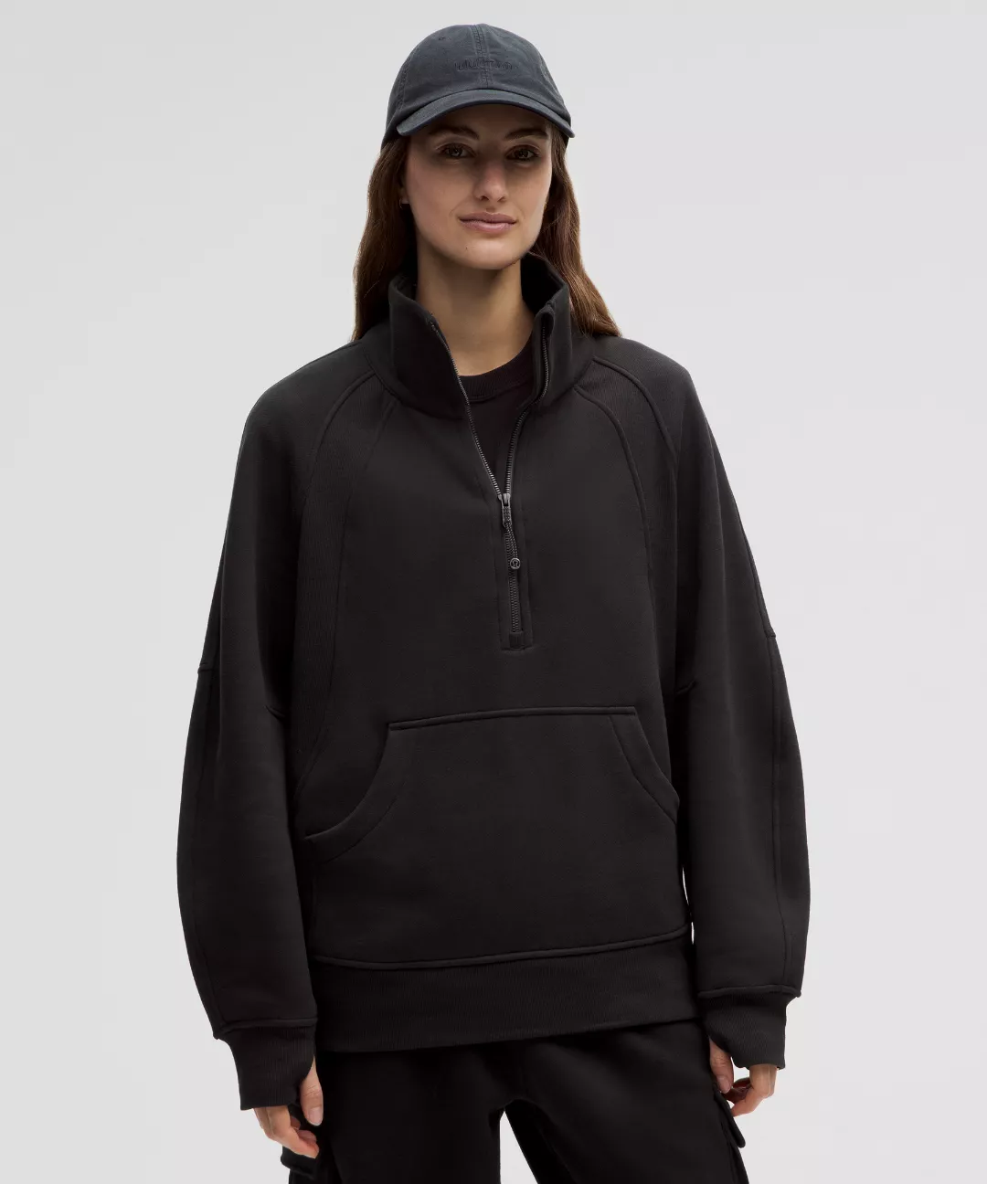 Scuba Oversized Funnel-Neck Half Zip *Long