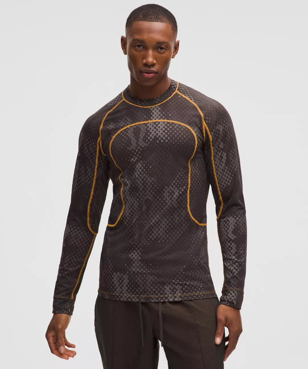 Men's Jacquard Tight-Fit Long-Sleeve Shirt *SLNSH Collection
