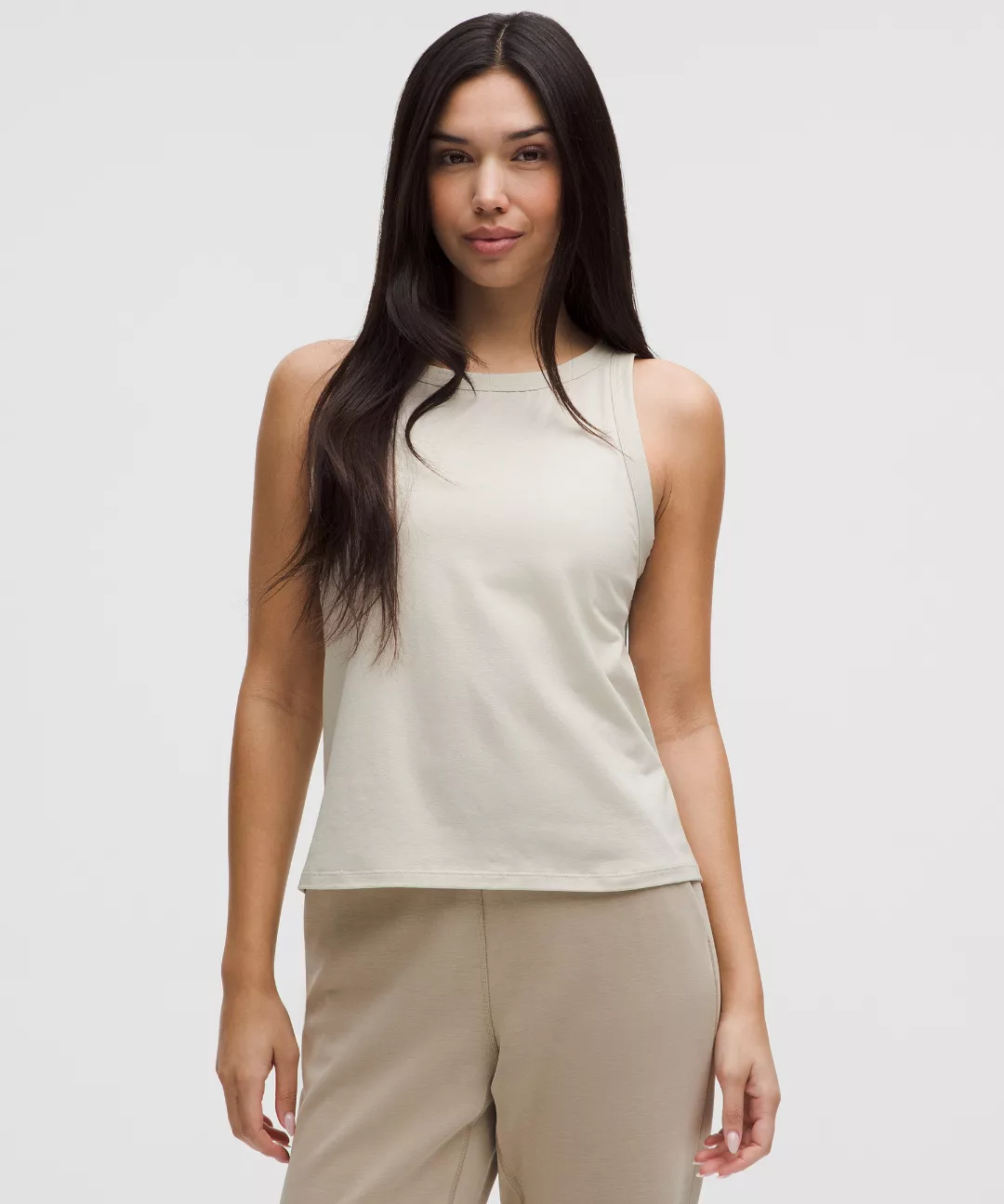 Cotton-Blend Open-Back Tank Top