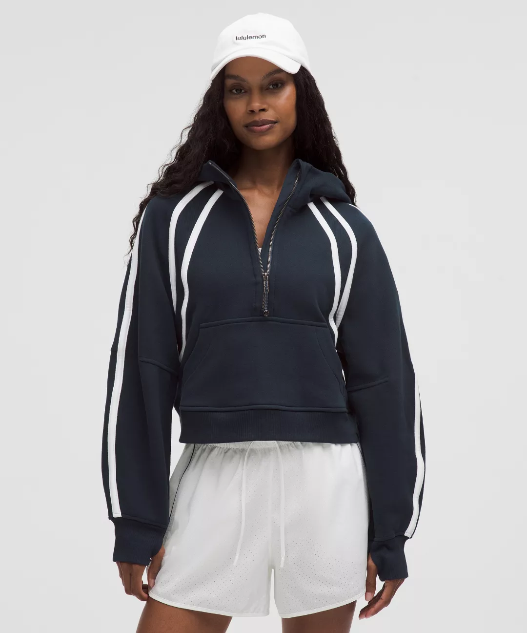 Scuba Oversized Half-Zip Hoodie *Trim