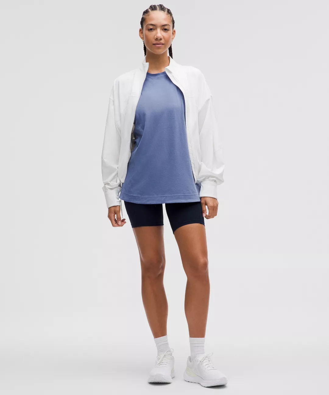 Long Cotton Crewneck Tank Top