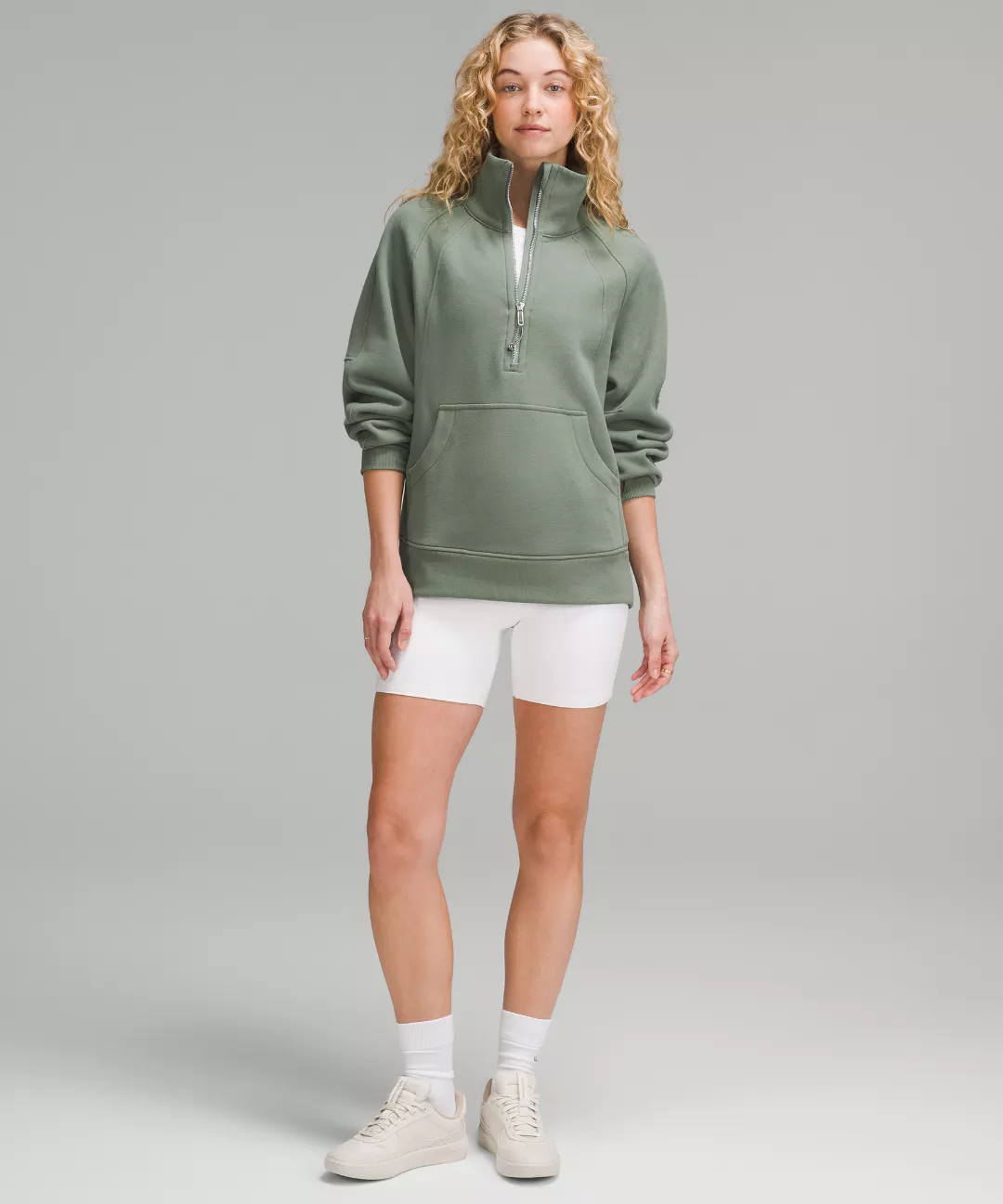 Scuba Oversized Funnel-Neck Half Zip *Long