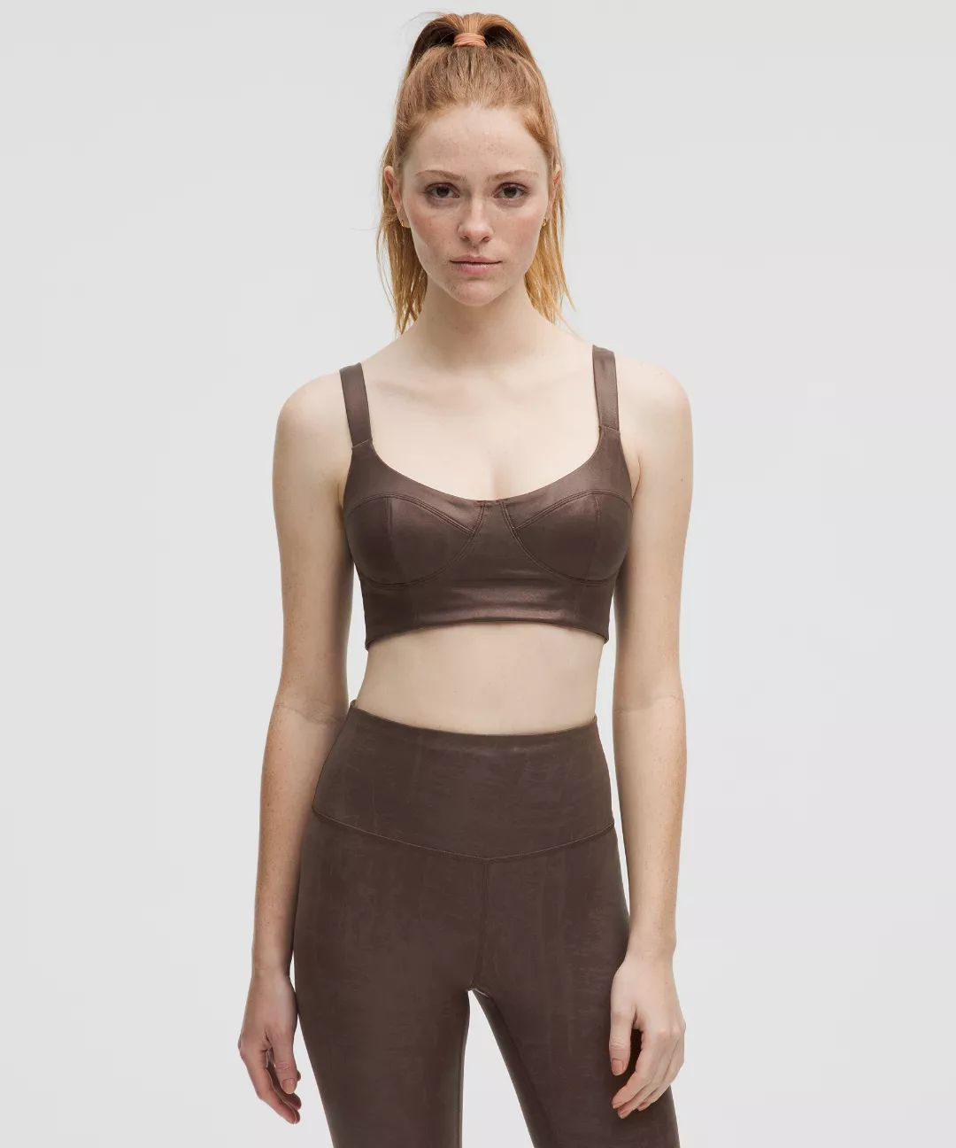 Everlux Longline Workout Bra Light Support, A/B Cup *Matte Foil