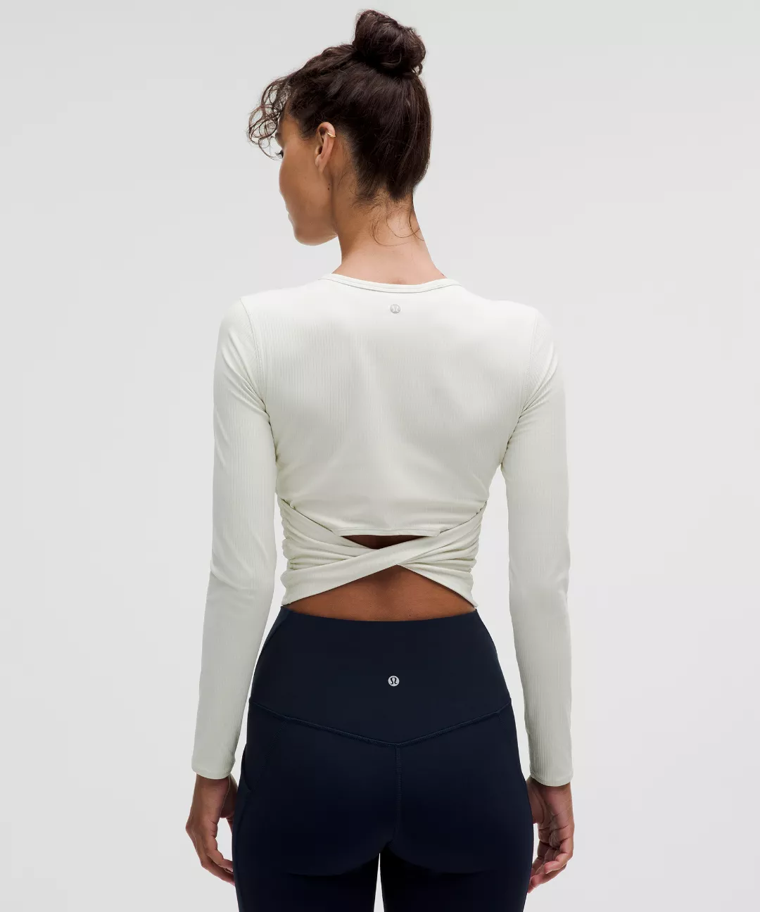 All It Takes Back-Twist Ribbed Long-Sleeve Shirt