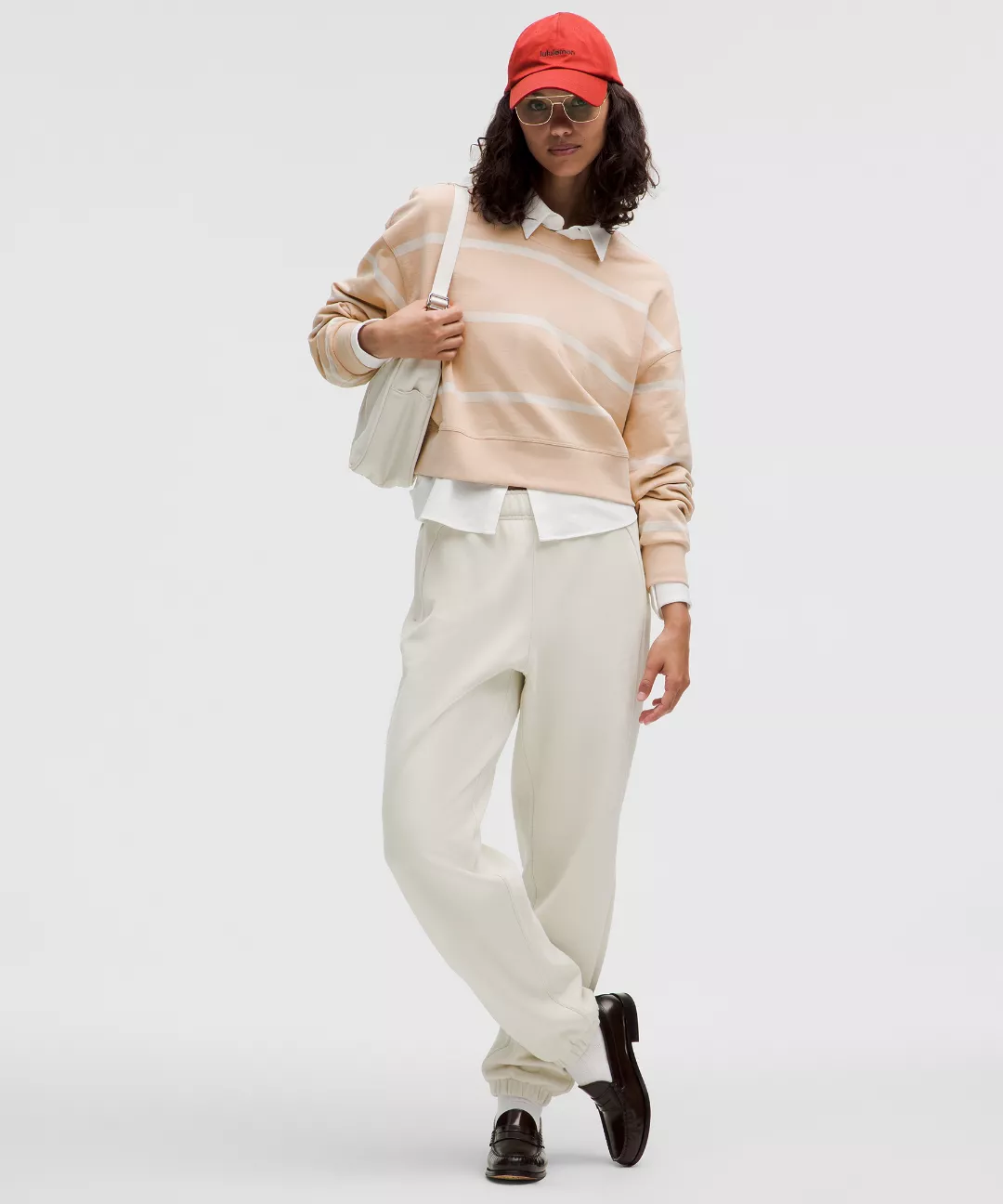 Perfectly Oversized Cropped Crew *Stripe