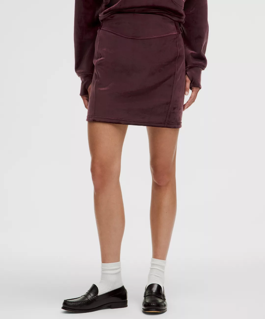 Scuba High-Rise Mini Skirt *Velvet