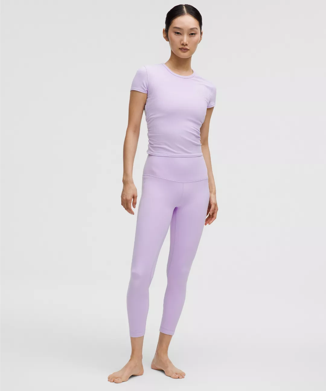 All It Takes Back-Twist Ribbed Short-Sleeve Shirt
