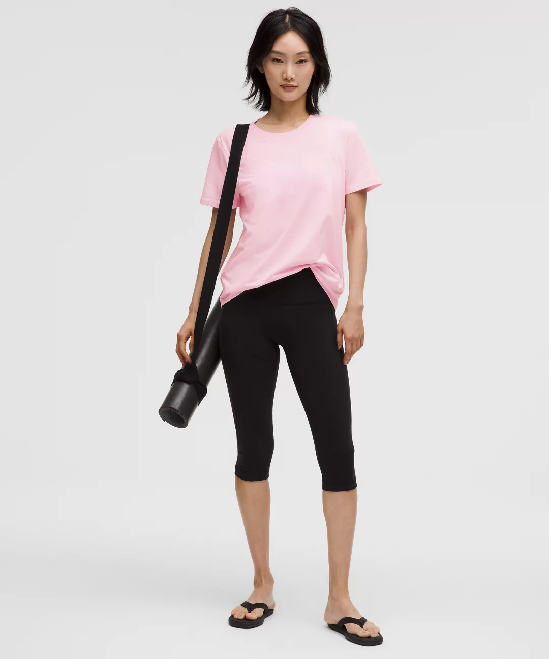 Love Curved-Hem Crewneck T-Shirt