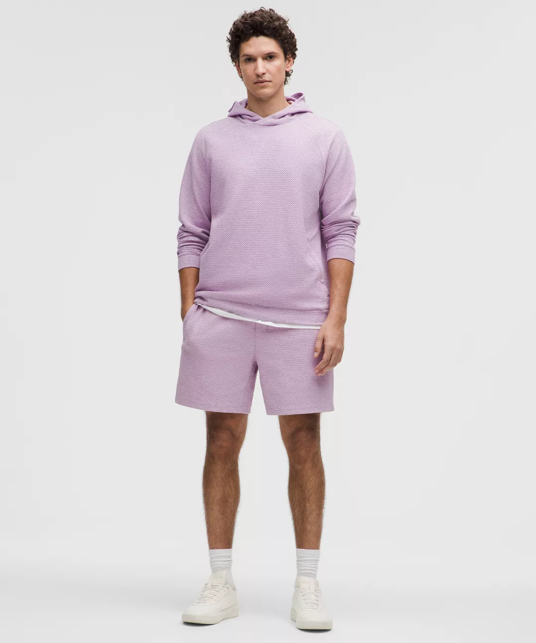 Textured Double-Knit Cotton Short 7"