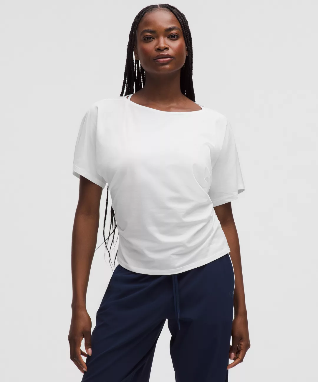 Organic Cotton Ruched-Sides T-Shirt