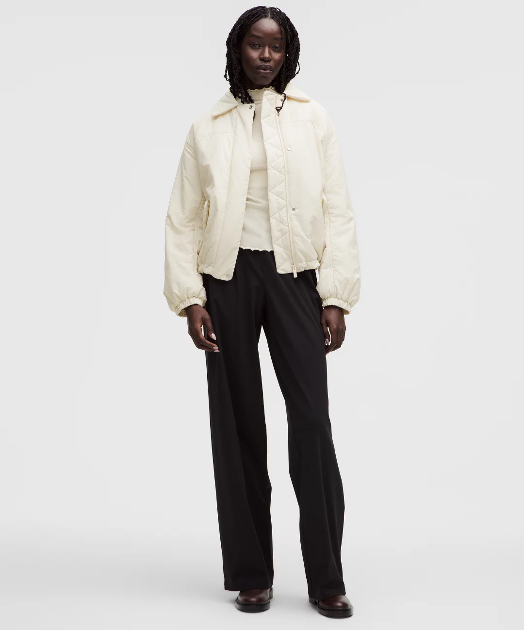 Insulated Oversized Collared Jacket