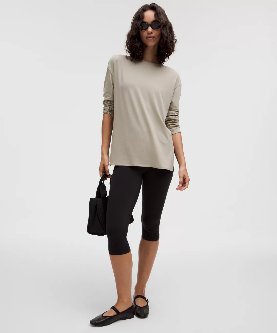 Relaxed-Fit Boatneck Long-Sleeve Shirt