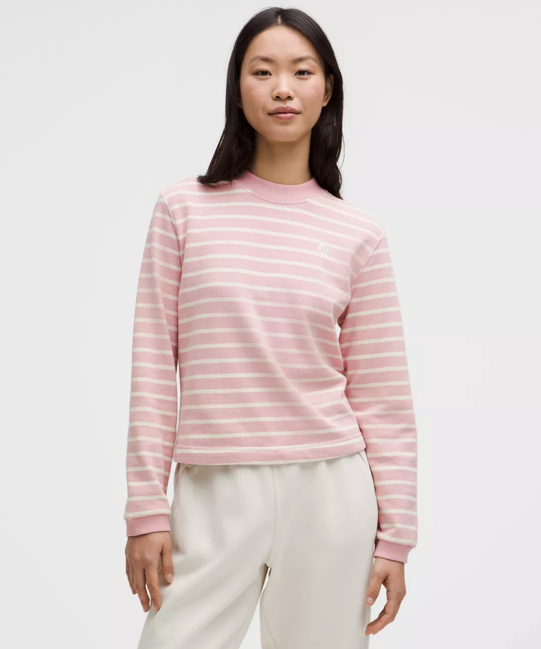 Cotton French Terry Crewneck Pullover