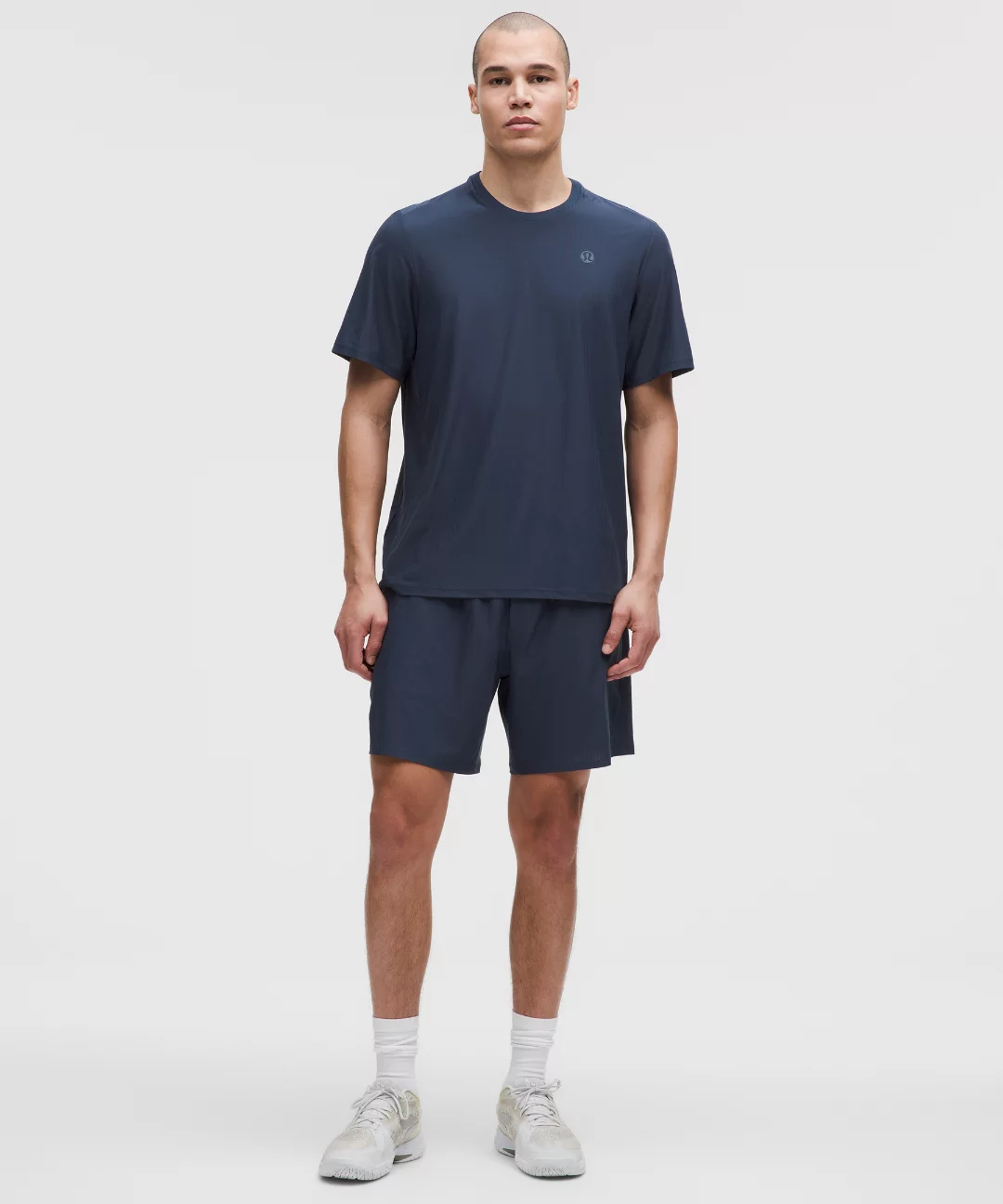 Striped Mesh Tennis Short 7"