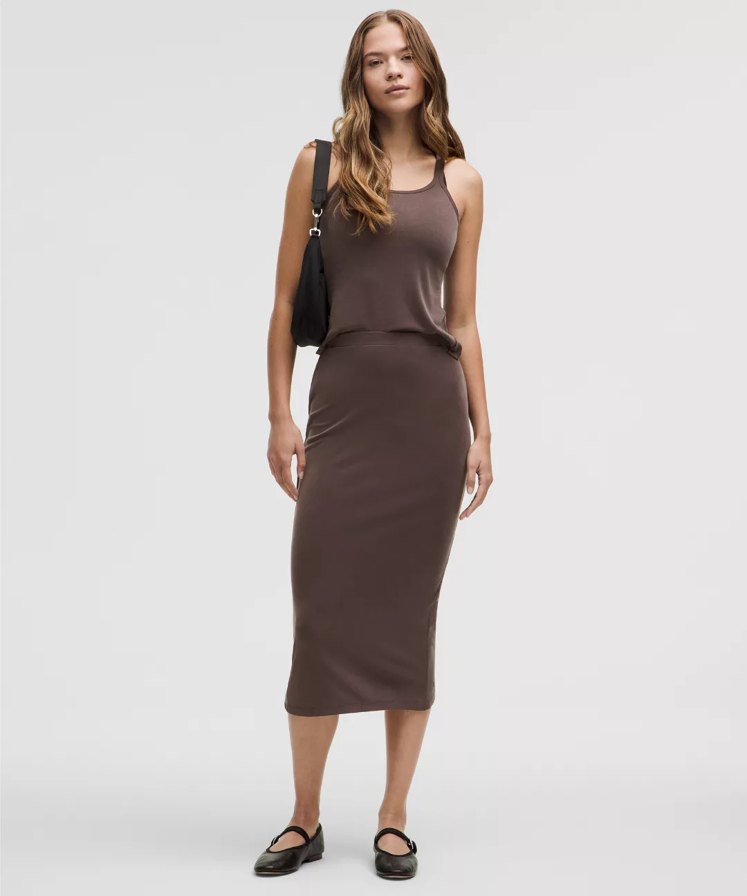 Drapey Softstreme Column Midi Skirt